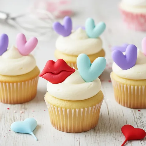 Vista 5 de Molde sexy de silicona para labios, molde para hornear de chocolate con forma de corazón para decoración de tartas de San Valentín, decoración