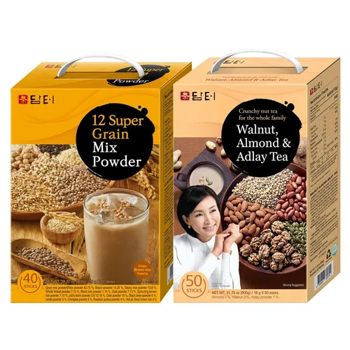 Vista 15 de Damtuh Misugaru - Mezcla de bebida en polvo, mezcla coreana de 12 granos tostados multigrano con quinua, avena, lentejas y garbanzos, bebida