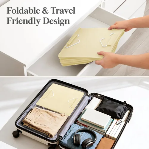 Vista 5 de Lifewit Organizador de armario colgante de 5 niveles y almacenamiento para estantes, estante de ropa plegable con 2 ganchos resistentes