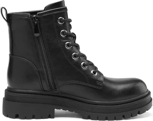 Vista 5 de DREAM PAIRS - Botines de plataforma con cordones para mujer