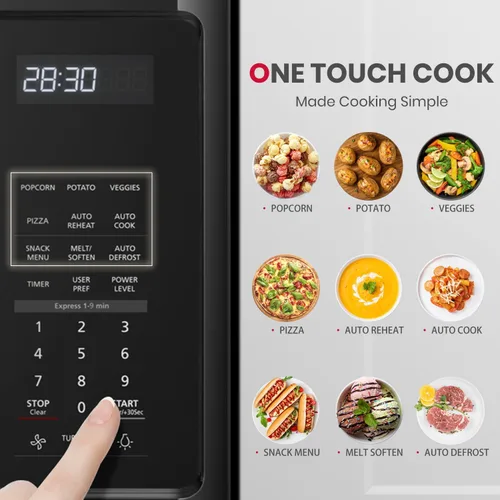 Vista 2 de GASLAND Horno microondas de 30 pulgadas, gran capacidad de 1.9 pies cúbicos para pizza y platos familiares de 12 pulgadas, 1000 W con 11 niveles