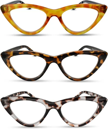 Vista 11 de 2SeeLife Lentes de lectura prémium TR-90 Cat Eye para mujer, estrechos, ajuste medio, marco resistente, bisagras de resorte, lectores elegantes Negro