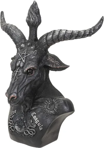 Vista 5 de SUMMIT COLLECTION Baphomet Busto Celestial Príncipe de la Bestia Sabbatic Goat 13.5 pulgadas de alto estatua de pentagrama