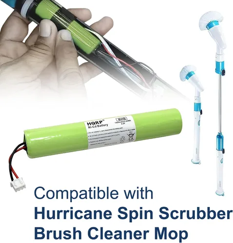 Vista 6 de HQRP Batería compatible con Hurricane Spin Scrubber Brush Cleaner Mop Spin-Scrubber Bañera