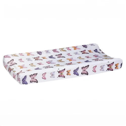 Vista 2 de Lambs & Ivy Butterfly Dreams - Funda para cambiador de forro polar suave, color blanco