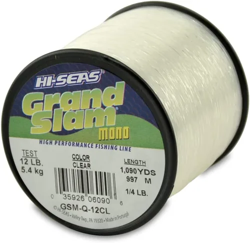 Vista 49 de HI-SEAS Línea de pesca de monofilamento Grand Slam - Fuerte y resistente a la abrasión en transparente, rosa, verde, azul humo, amarillo Amarillo