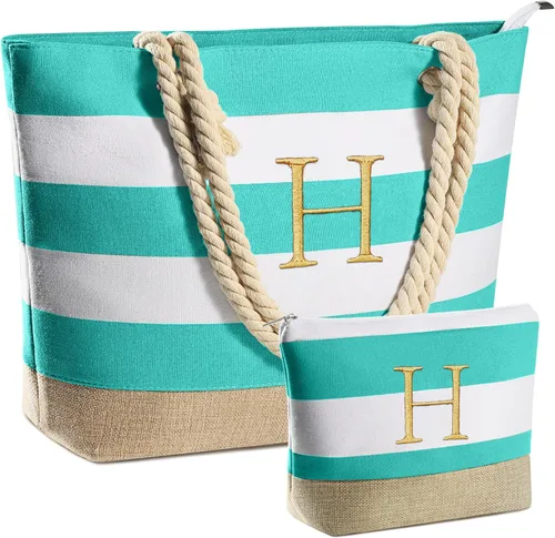 Vista 47 de YOOLIFE Bolsas de playa para mujer, bolsa de lona de viaje, bolsa impermeable para piscina, artículos esenciales de viaje, regalos para mujeres