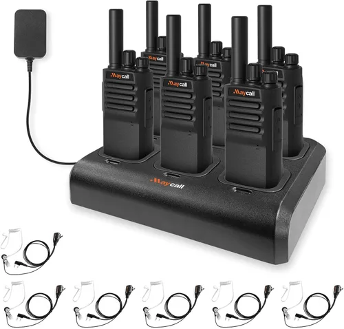 Vista 11 de Walkie Talkies MC-180 - Paquete de 2 unidades para adultos de largo alcance recargable de 2550 mAh, radios portátiles FRS bidireccionales, radios