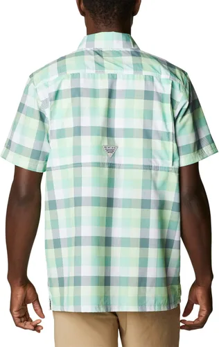 Vista 2 de Columbia Camisa de campamento Super Slack Tide para hombre, Key West Multi Gingham, talla 3X alta