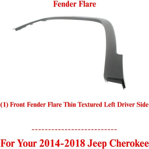 Vista 2 de Nuevo guardabarros delantero Flare Delgado texturizado izquierdo lado conductor reemplazo directo para Jeep Cherokee 2014-2018 68210315AE CH1290111