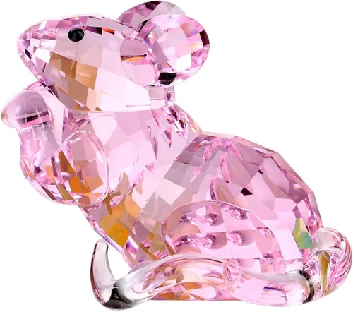Vista 8 de DOJOZ Crystal Mouse - Lindo animal para decoración del hogar, encantadoras figuritas coleccionables de cumpleaños (azul)
