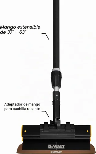Vista 3 de DEWALT Combo de hoja de desnatado para paneles de yeso, hoja de 10 pulgadas + mango de extensión de 37 a 63 pulgadas Grado profesional Aluminio