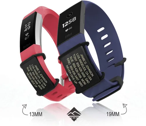 Vista 5 de ROAD iD Sidekick oficial para Fitbit + Garmin - Pulsera de identificación e identificación deportiva para atletas