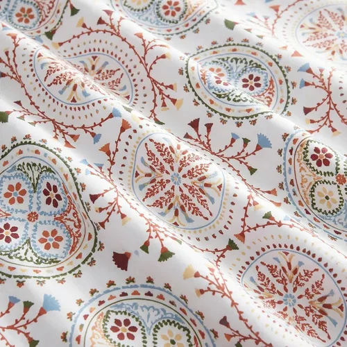 Vista 5 de Nayoroom Funda de edredón bohemia tamaño Queen, reversible, diseño de medallón bohemio de cachemira, 3 piezas, microfibra suave y ligera, juego