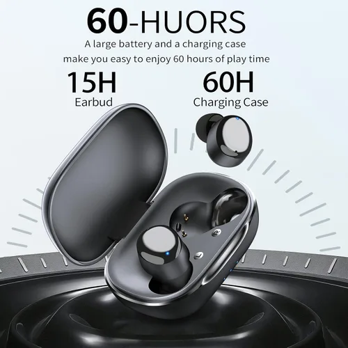 Vista 4 de Redpepper Auriculares inalámbricos con cancelación activa de ruido Bluetooth 6.0 con micrófonos incorporados, llamadas claras de 0.14 oz