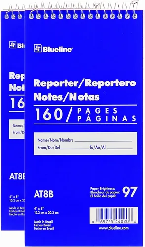Vista 7 de Blueline Cuaderno Reporter / Bloc de notas, 4 x 8 pulgadas, 160 páginas / 80 hojas (AT8B)