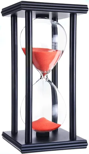 Vista 9 de hourglas - Temporizador de arena de 30/60 minutos, decoración de escritorio, reloj de arena, ampulheta