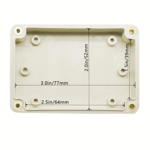 Vista 5 de Zulkit Caja de conexiones de plástico ABS a prueba de polvo impermeable IP65 Cajas eléctricas universales Caja de proyectos Gris 3.3 x 2.3 x 1.3