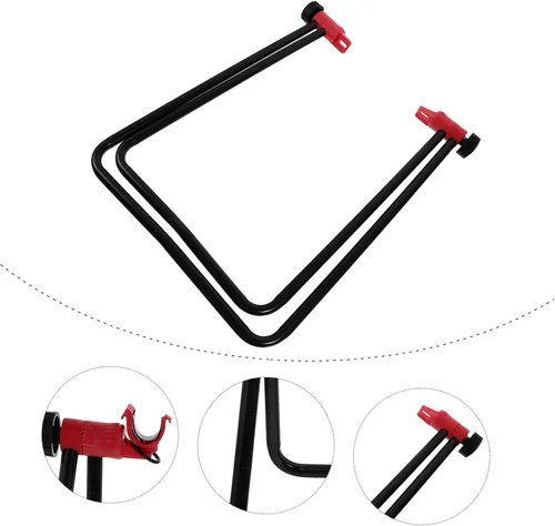 Vista 8 de INOOMP Práctico soporte de bicicleta de material de hierro refuerzo espesado para bicicletas Rack Garage