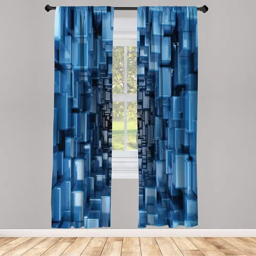 Vista 76 de Ambesonne - Cortinas amarillas para ventana, arte moderno escandinavo de escena de jardín con flores de tulipán y mariposas bailando, juego de 2