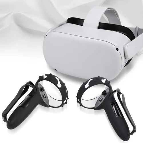 Vista 5 de TechKen Empuñaduras de control de apertura de batería compatibles con accesorios Quest 2, empuñaduras Oculus Quest 2 con correas ajustables