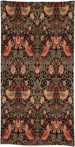 Vista 197 de Mantel Floral Retro de Pájaros, Diseño Original Bohemio William Morris Estampado Cubierta de Mesa para Hogar Picnic Fiesta Comedor Cocina William