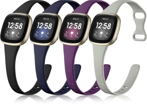 Vista 15 de Getino Compatible con Fitbit Versa 3/Versa 4 Bandas/Sense/Sense 2 Bandas para Mujer y Hombre, Accesorios de Banda Deportiva Fina y Duradera, Pequeña