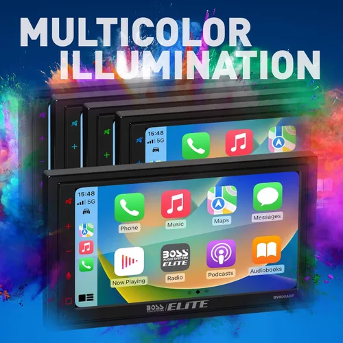 Vista 2 de BOSS Audio Systems BV800ACP - Receptor de video para automóvil de 6.25 pulgadas, Bluetooth, USB, Android Auto, Apple CarPlay, 3 años de garantía