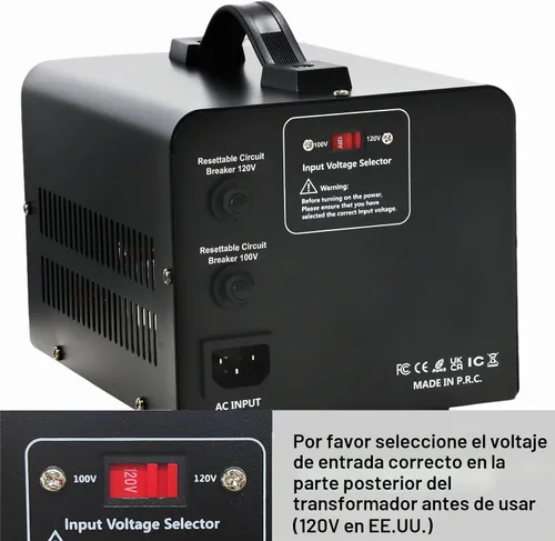 Vista 5 de 1500W US al convertidor de voltaje de Japón reductor 120V a 100V