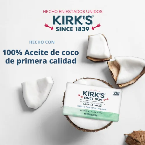Vista 3 de Original Coco Castile jabón con aloe vera de Kirk