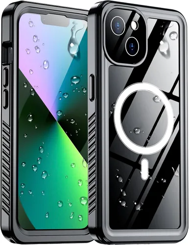 Vista 45 de Funda impermeable para iPhone 12, impermeable, antideslizante, a prueba de golpes, para iPhone 12, color negro