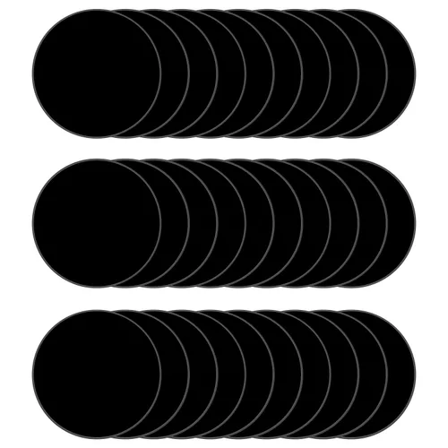 Vista 9 de 30 discos acrílicos negros de 1 pulgada en blanco circular, tableros redondos de acrílico de 0.04 pulgadas de grosor, paneles de plástico