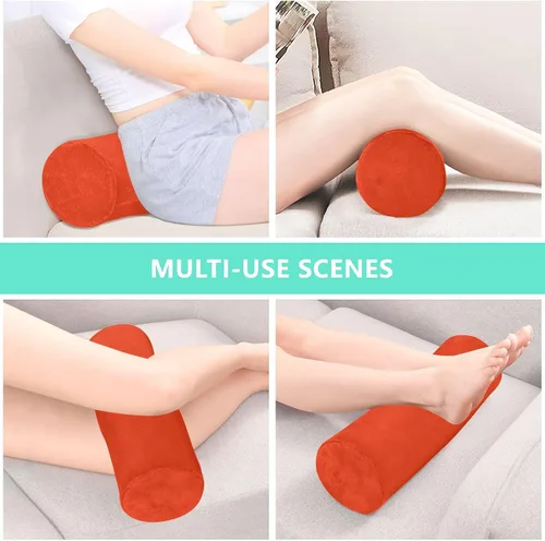 Vista 7 de Almohada cervical naranja brillante para el cuello cervical con funda extraíble lavable almohada de espuma viscoelástica para dormir almohada