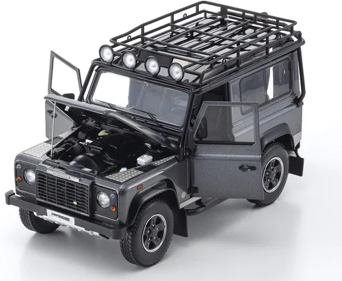 Vista 3 de Kyosho KY8901TR 1:18 Land Rover Defender 90-Dark Grey Coche miniatura coleccionable, multicolor