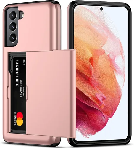 Vista 17 de Nvollnoe Funda para Samsung S20 FE con tarjetero de doble capa de protección resistente para Galaxy S20 FE, ranura para tarjeta oculta Funda delgada