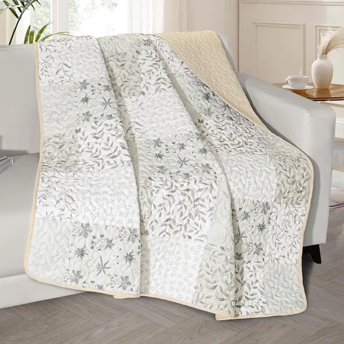 Vista 15 de Exclusivo Mezcla - Manta acolchada reversible estilo bohemio, 50 x 60 pulgadas