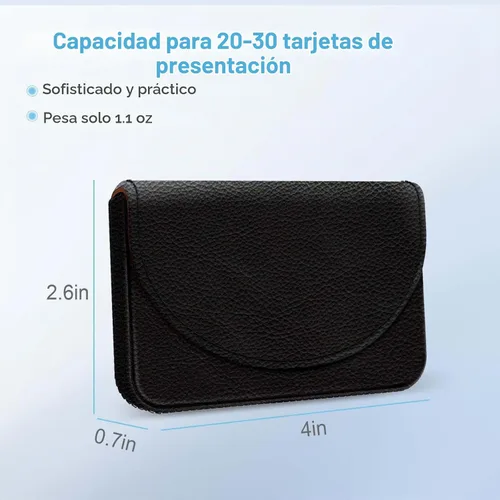 Vista 2 de Tarjetero, Estuche para Tarjetas de Visita de Cuero PU con Impresión de Color y Patrón, Porta Tarjetas con Billetera, Bolsillos Magnéticos