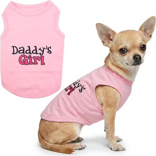 Vista 54 de Parisian Pet - Camiseta para perros y gatos, con texto en inglés Daddy's Girl, 2XS