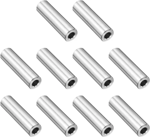 Vista 60 de uxcell 10 piezas de espaciador de acero inoxidable de 3/8" de diámetro interno x 3/4" de diámetro exterior x 1" de longitud, espaciador de rosca