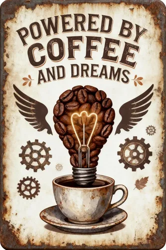 Vista 8 de COFFEE IS THE BEST THERAPY Metal Tin Sign 8x12 Inch - Retro Wall Decor For Man Cave，Home, Bar, Kitchen, Garage
