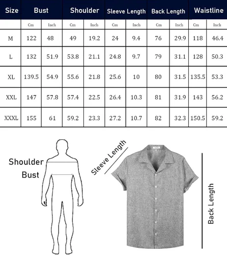 Vista 7 de NmglhNm Camisa casual de lino para hombre, manga corta, con botones, elegante, para verano, playa, tropical