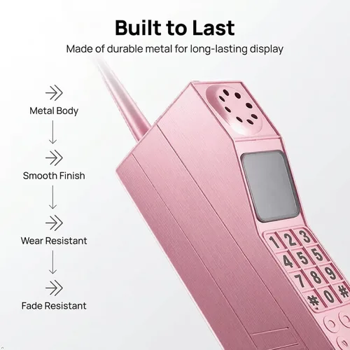 Vista 8 de Modelo de teléfono celular retro, modelo de teléfono celular anticuado, estable y ornamento vintage simulación accesorios fotográficos para Rosa
