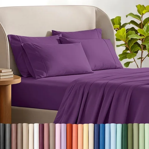Vista 13 de Bare Home Hotel Luxury - Juego de sábanas Queen extra suave, 6 piezas, bolsillos profundos, ajuste fácil, refrescantes y transpirables, resistentes