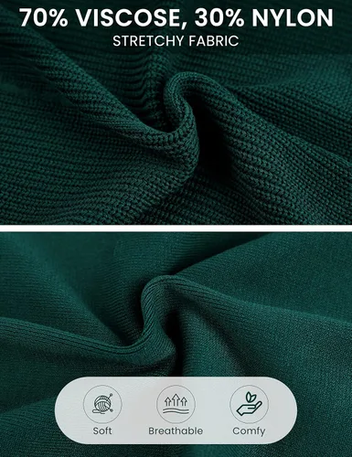 Vista 2 de Lentta Conjunto de suéter de 2 piezas para mujer, sudadera de punto, pantalones de cintura alta con bolsillos