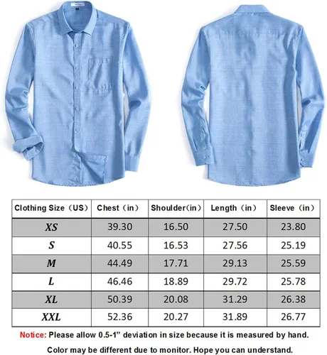 Vista 7 de Camisas de manga larga para hombre, casuales, elegantes y elegantes