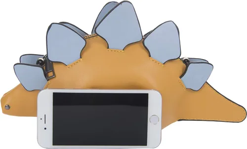 Vista 4 de QZUnique Bolso de hombro de tiburón de dinosaurio para mujer, diseño de animales 3D, con cremallera, bolso cruzado tipo mensajero para niña