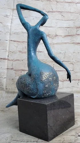 Vista 3 de EUROPEAN BRONZE Abstracto Bronce Sólido*Bailarín*Escultura Francés Milo Medio Siglo Modernista Venta Brillante Hot Cast Hecho A Mano Arte Noveau