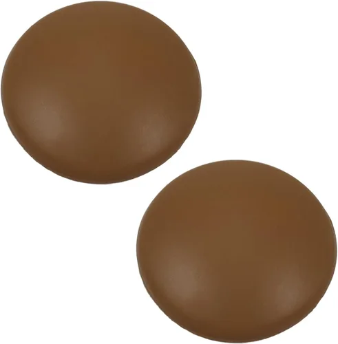 Vista 9 de MroMax Protectores de pared de 1.57 pulgadas de diámetro, autoadhesivos, para manija de puerta, tope de silicona, color marrón, 1 unidad Café