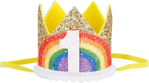 Vista 6 de IMEKIS Toddler Baby Boys Melon Birthday Outfit Romper T-shirt + Jeans Shorts + Suspenders Rainbow Cake Smash Photo Shoot 1-5T