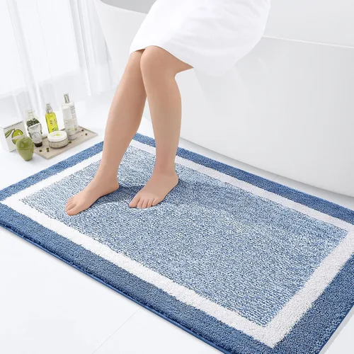 Vista 13 de OLANLY Alfombras de baño 24x16, tapetes de baño extra suaves y absorbentes de microfibra, antideslizantes, lavables a máquina, secan rápido
